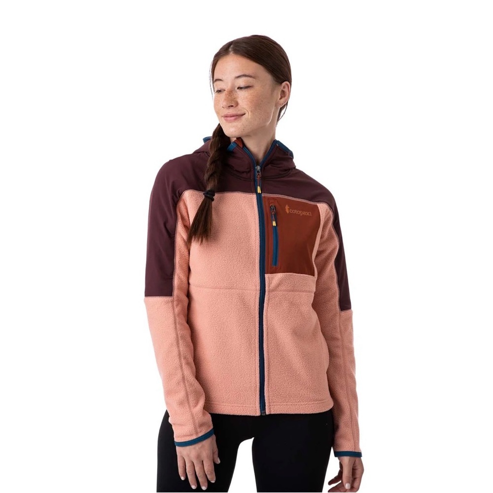 Cotopaxi Abrazo Hooded Full-Zip Fleece Jacket – Women’s Medium – Wine & Rosewood